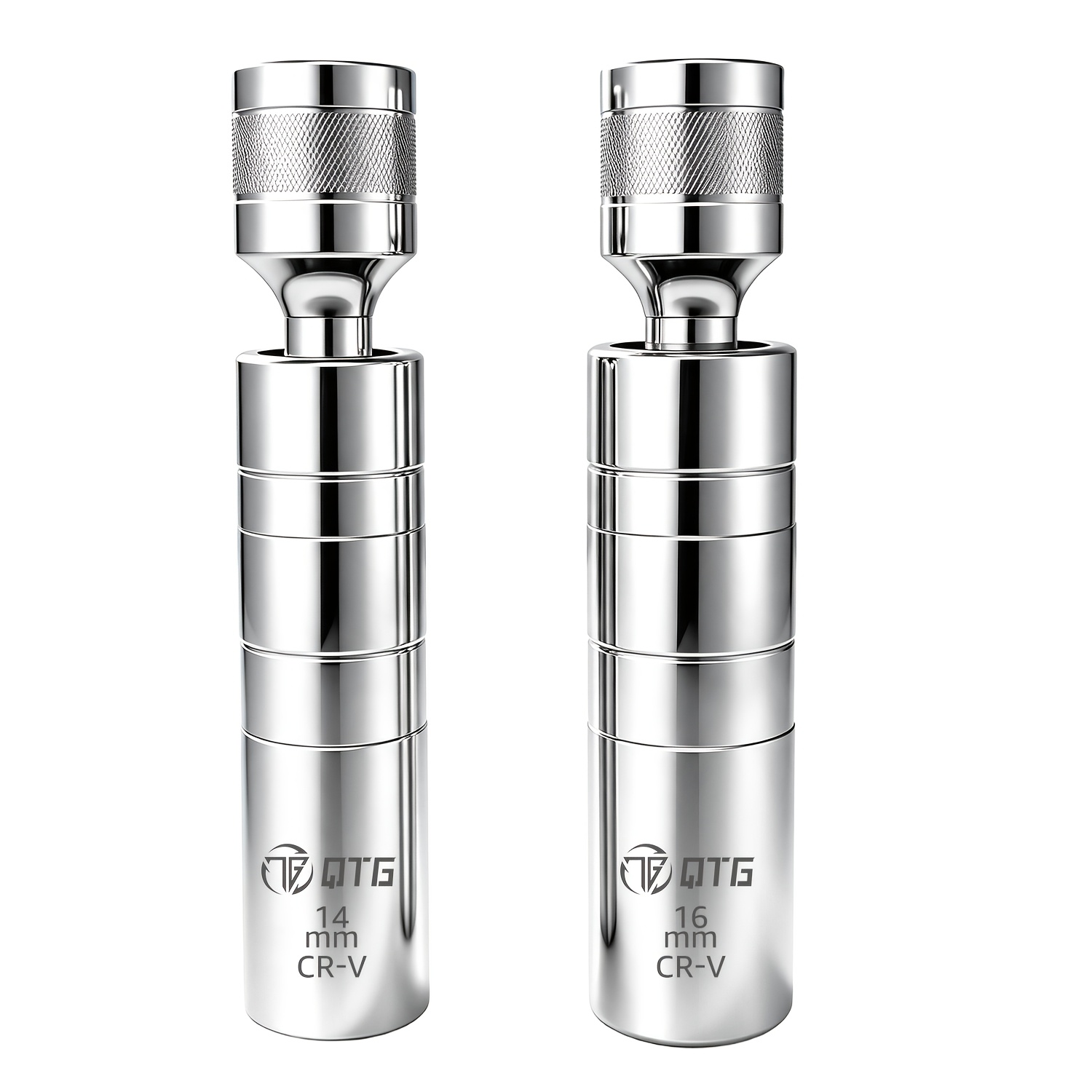 TEMU Lot de 2 douilles magnétiques rotatives à 360° QTG pour bougie d'allumage, outil de démontage de bougie d'allumage, clé à douille de dépose de