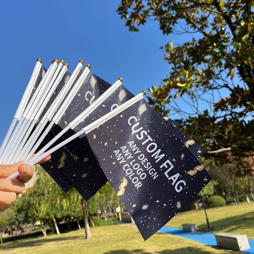 1pc customizable handheld waving flags with personalized photo no power needed ideal for entryway decor indoor outdoor garden celebrations weddings birthdays anniversaries graduations versatile party prop