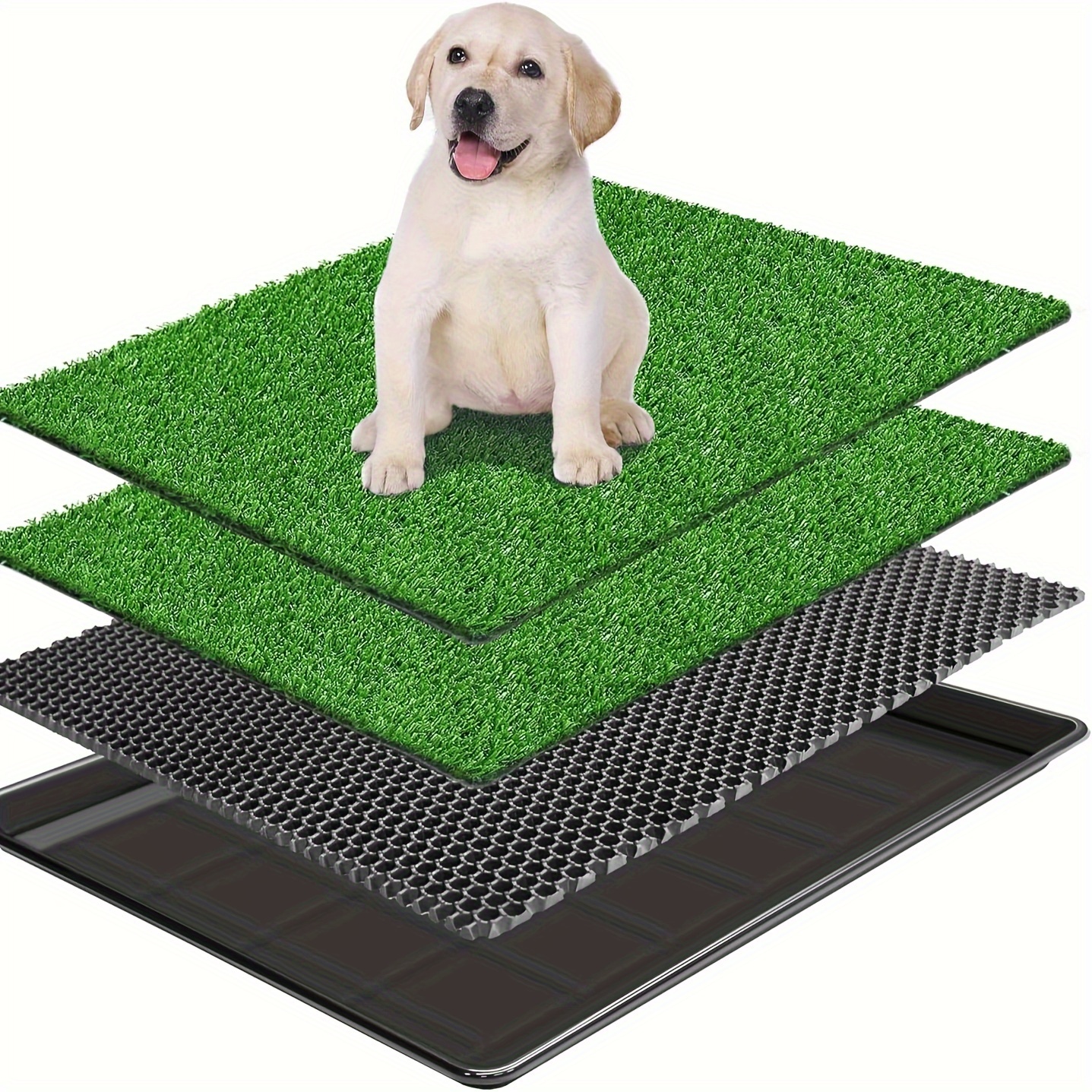 

Dog Grass Pad With Tray, Dog Potty Grass For Puppy Training, Artificial Fake Grass For Dogs To Pee On Indoor Outdoor