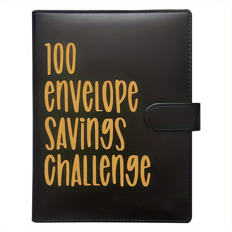  Carpeta de desafío de 100 sobres, carpeta de presupuesto con  sobres de efectivo, carpeta de ahorro de dinero para planes de ahorro de  dinero, registros diarios para parejas y registro de