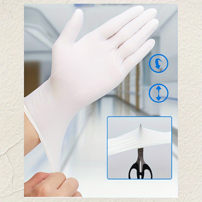 TEMU Use Gloves - Nitrile Gloveswhite. Sturdy And Not Easily Torn Nitrile Gloves. Gloves, Nitrile Gloves, Gloves. Disposable Gloves. -use Gloves.