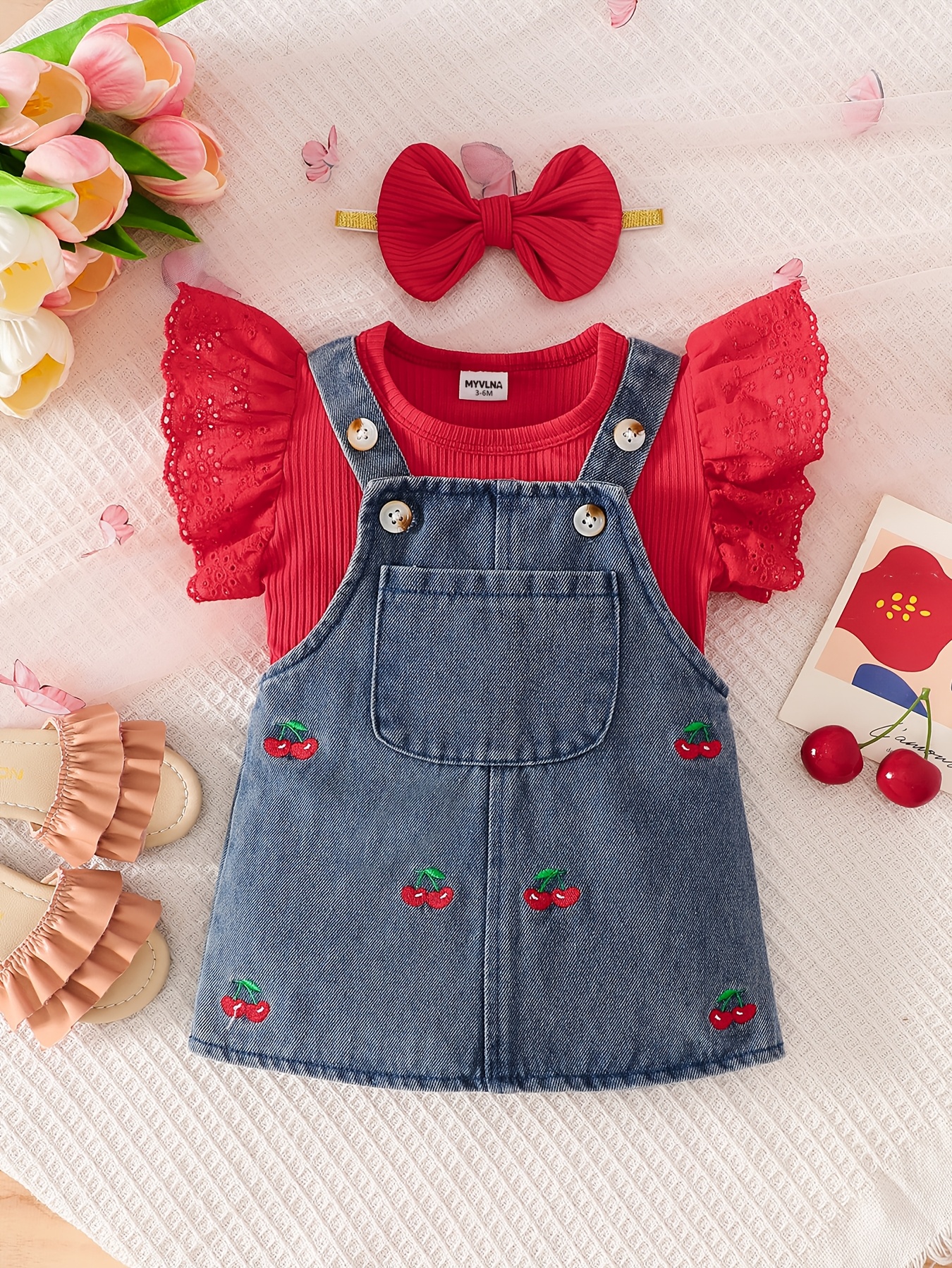 denim overall dress outfit sold on Temu New Zealand