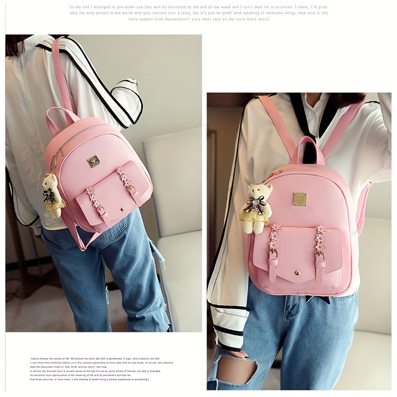 Kawaii pink backpack on sale