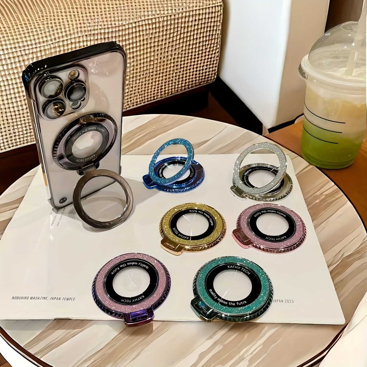 

A Stylish Magnetic Phone Stand That Can Be Attached To The , Making It For Both Horizontal And Vertical Viewing While Wirelessly Charging On The Go.