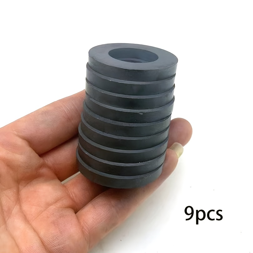 TEMU 5/9pcs Aimants en ferroxyde, adaptés pour bureau, moteurs, aimants de haut-parleur, etc.