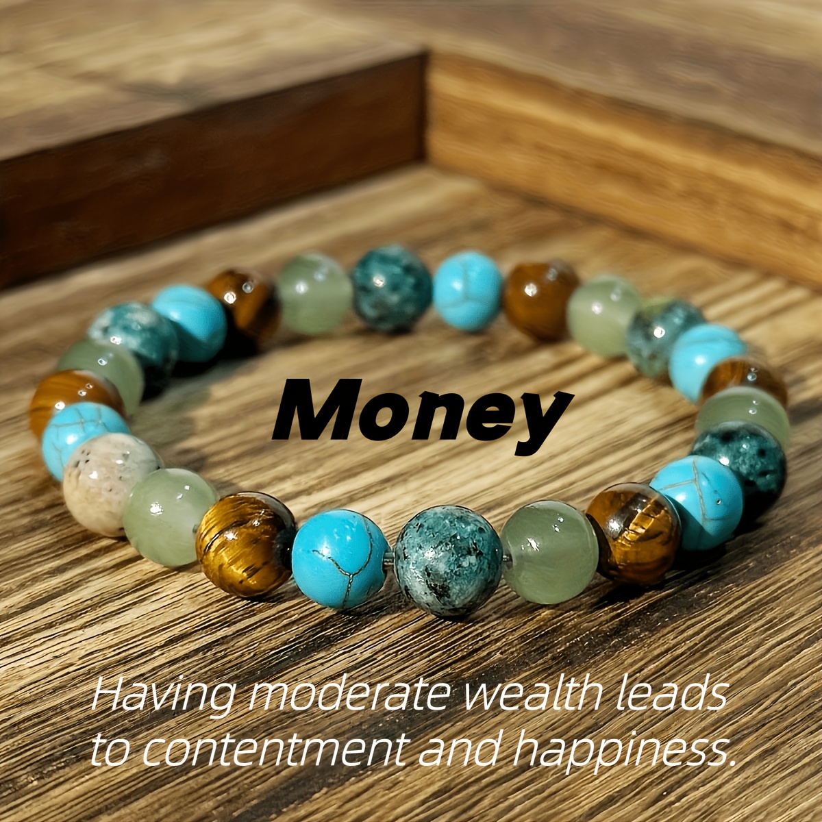 Image of 1pc Bohemian Style Bracelet - African And Eye, Natural Stone Bead Bracelet For Women, Suitable For Daily Wear Or As A Gift, Everyday Accessory | Bohemian Style | Natural Stone Beads, Bracelet