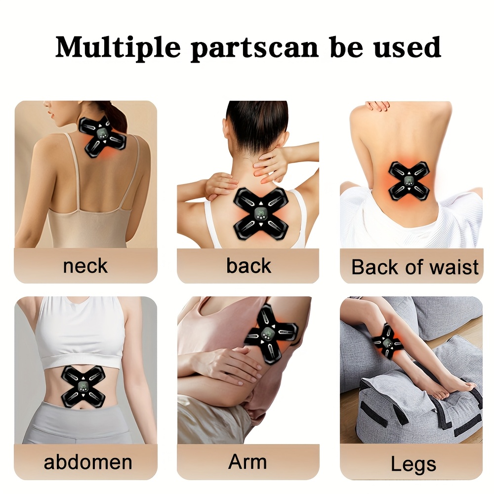 Portable Multi-Mode Massager with 29 Intensity Levels - Rechargeable Lithium Battery, 10 Modes for Abdomen, Arms, Legs, Buttocks, Digital Display, Relaxation and Wellness Device, Relaxation Device | Modern Aesthetic | Durable Build Quality, Portable Massager