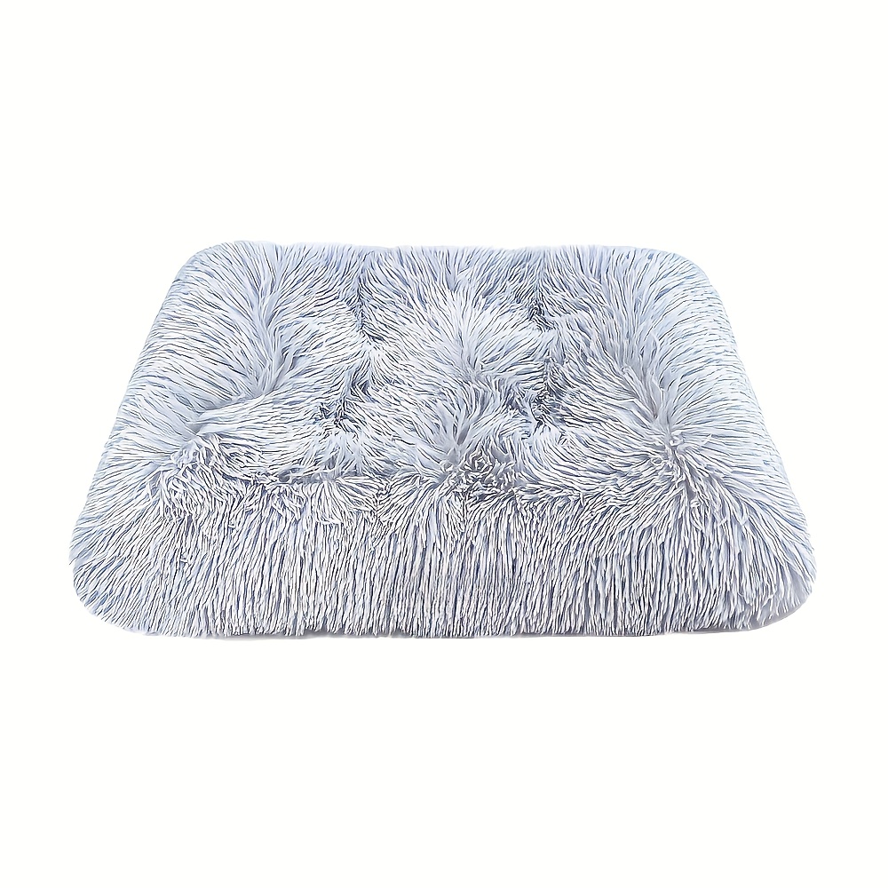TEMU 1pc Oversized Plush Lined Dog Bed And Cat Pad - Thick Comfortable Warm Polyester, Easy To Remove And Washable, Suitable For All Dog Breeds And