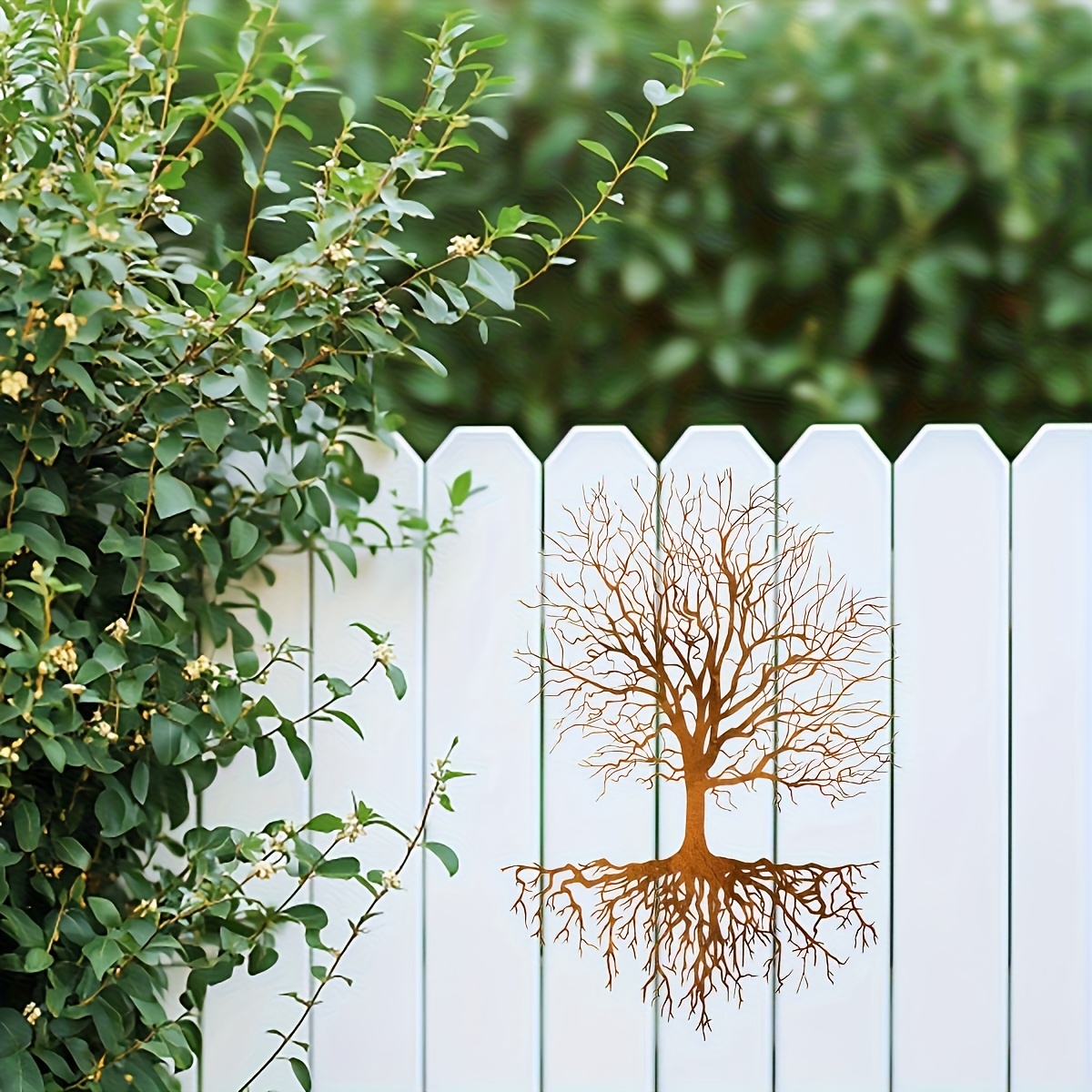 TEMU da Parete in Metallo Ferro Arrugginito Albero della Vita - 27,99 X 40,01 cm - Aggiungi un Fascino al Tuo Giardino con Decorazione per Recinzione