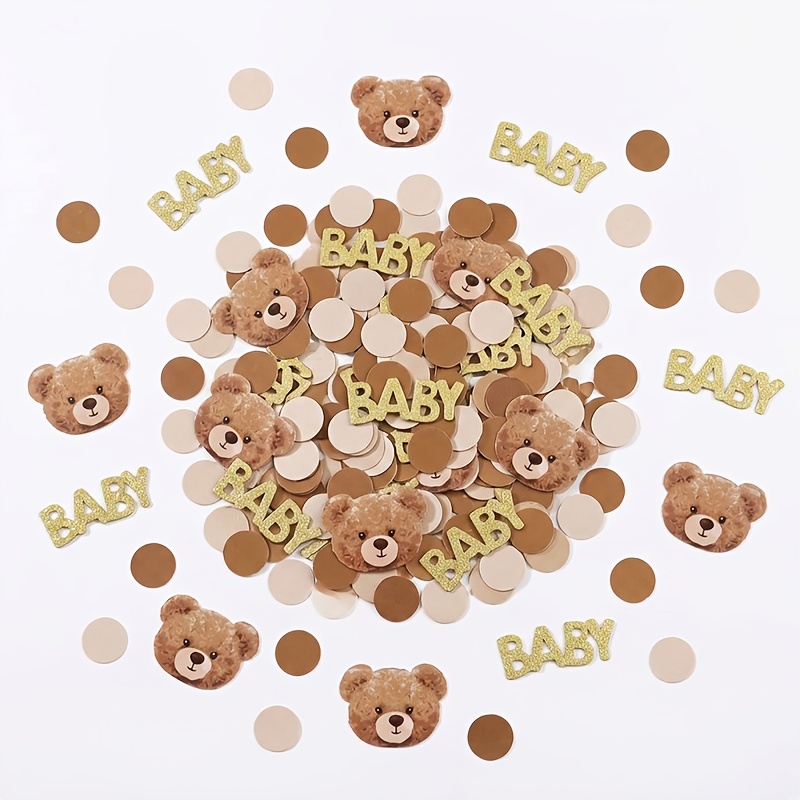 TEMU 55 pièces Ours de Douche, de Table Ours en Peluche Mignons pour de , & Fête d'Anniversaire, en Carton Unisexe pour Tables, Ballons, Sacs Cadeaux