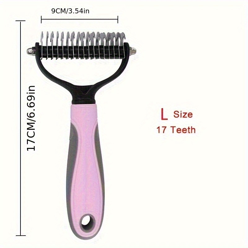 TEMU Pet Grooming Grooming Knife, Dog Grooming Deshedding Tool, Cat Deshedding Brush, Double-sided Pet Supplies, Suitable For All