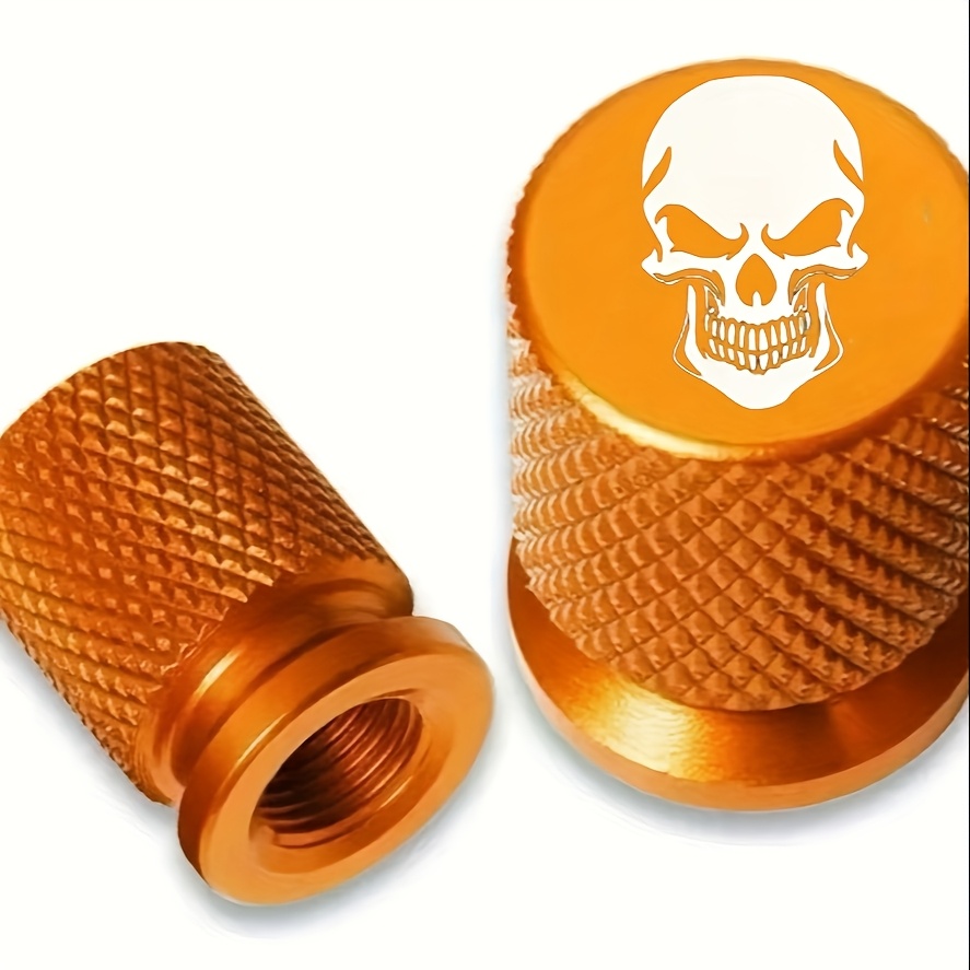 TEMU 2pcs High-grade Alloy Valve Stem Caps, Durable And , Available In Multiple Colors, Suitable For Tires, Compatible With Cars, Trucks, Bicycles,