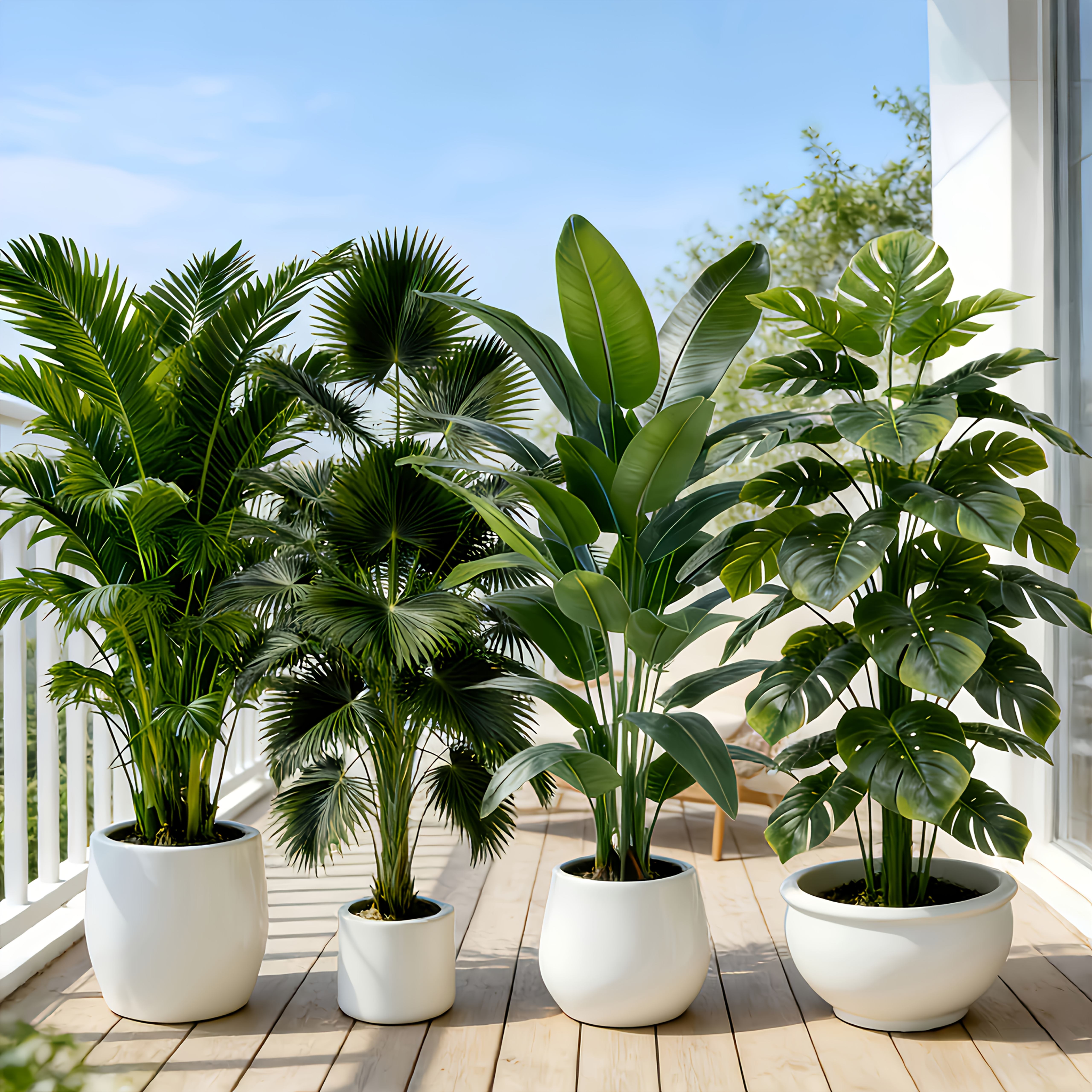 4pcs of 40-Inch Large Artificial Greenery - Outdoor Artificial Plants - Realistic Lush Green Foliage | Suitable for Indoor and Outdoor Multi-Scene Placement, Ideal for Home, Courtyard, Office, Wedding, Balcony, and Garden Decoration