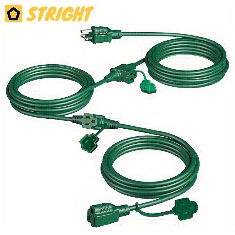 PlugSaf Black Outdoor Extension Cord 25 Ft 16/3 Gauge Waterproof, Cold Weatherproof -58Â°F, Flame Retardant, Flexible
