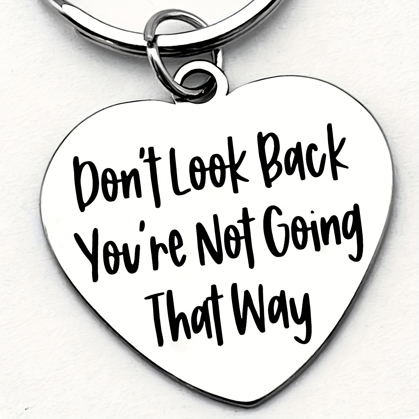 TEMU Don't You're Not " Inspirational Durable Keychain, Creative Gift | | Sturdy Key Ring