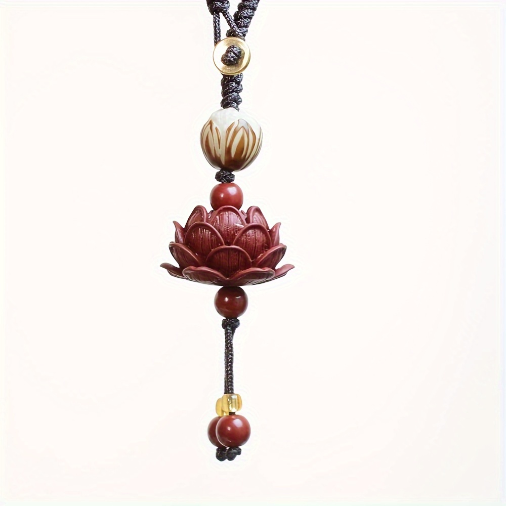 Image of Lotus Diy Car Keychain Male And Female Bag Pendant Mobile Phone Accessories Gift