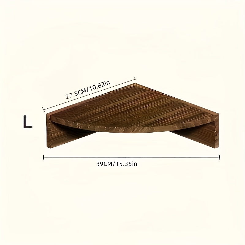 TEMU 1pc Corner Wall Storage, Barber Shop Corner Organizer Rack, Office, Bedroom, Bathroom Toilet Triangular Shelf Partition