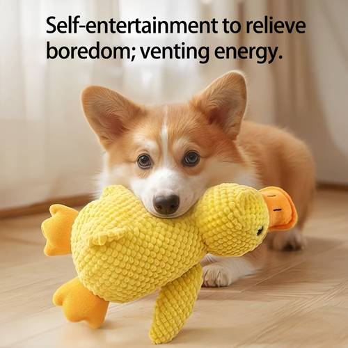 1 plüsch-schlafente-spielzeug für hunde | , kaufest, geräuschproduzierend, ideal zur reduzierung von stress bei haustieren