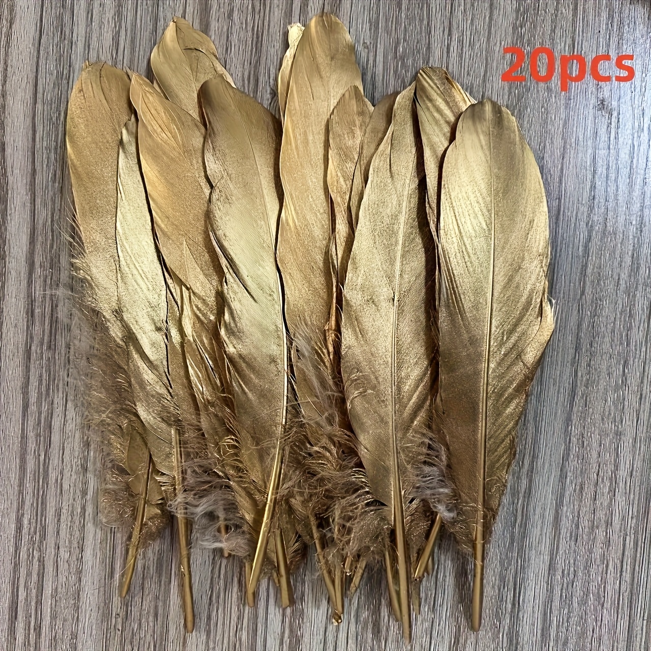 20 Stck Goldene Silberne Knstliche Federn Set fr Bastelarbeiten,  DIY-Projekte, Hochzeitsdekorationen Accessoires  Premium Handgemachte  Kunstfeder-Kit