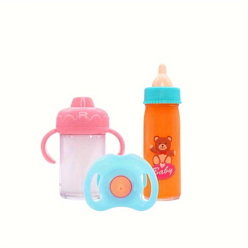 

Magic Disappearing Milk Pretend Play Set For Baby Dolls - Includes Silicone Bottle, Pacifier & Accessories - Perfect Gift For Christmas, Halloween, Birthdays - Ages 3-14