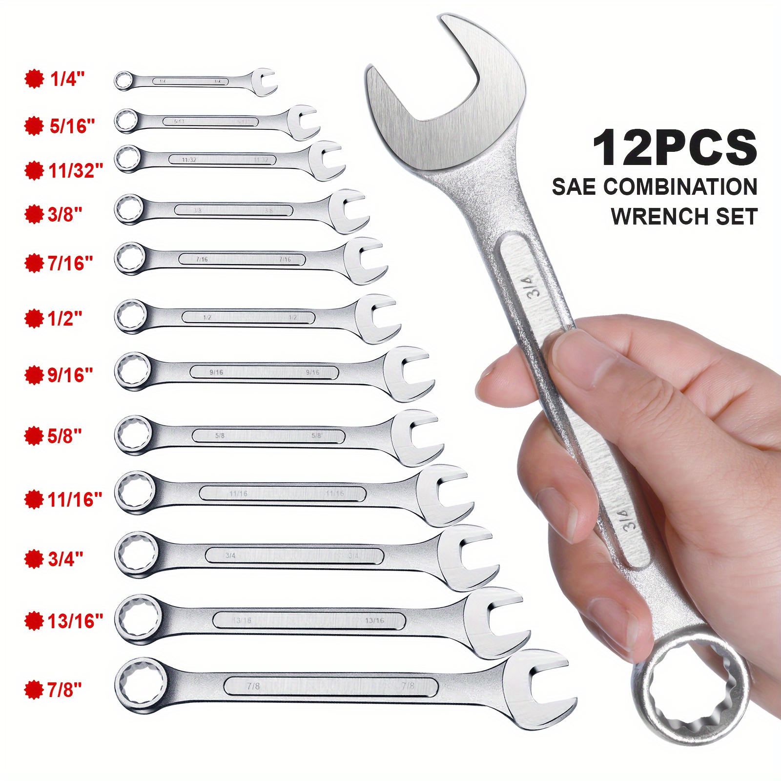 

12pcs Set In Metric, 12pcs Set In British, 24pcs Set Of Mixed Wrench Sets, Geinxurn