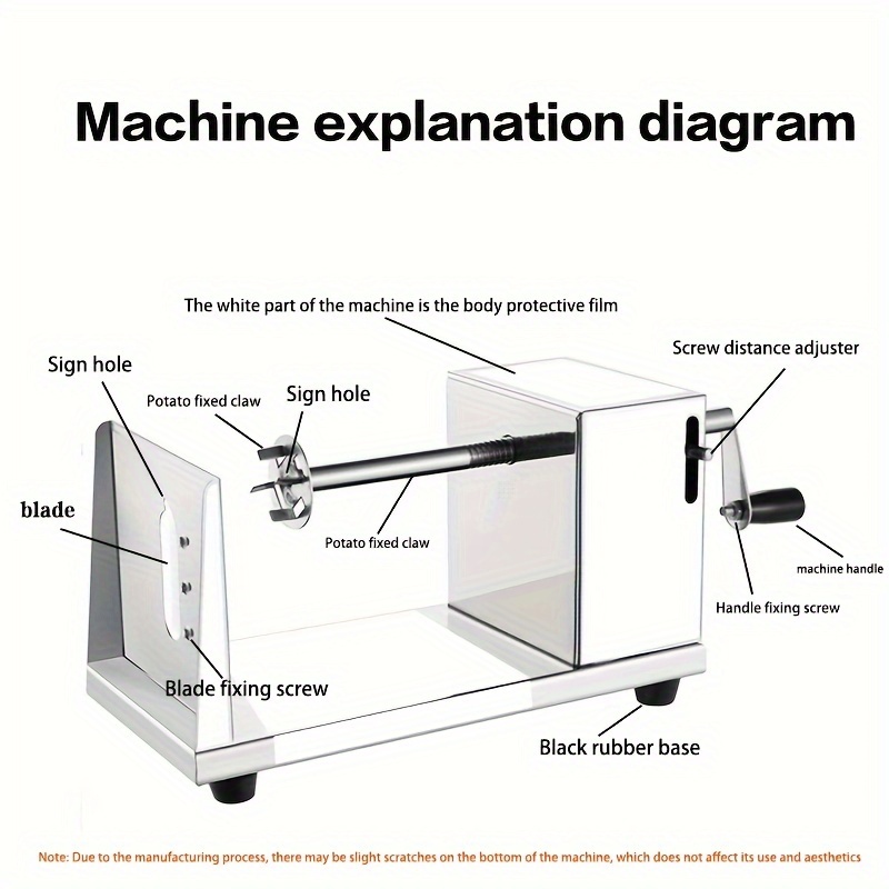 manual hand crank stainless steel potato tower machine details 5