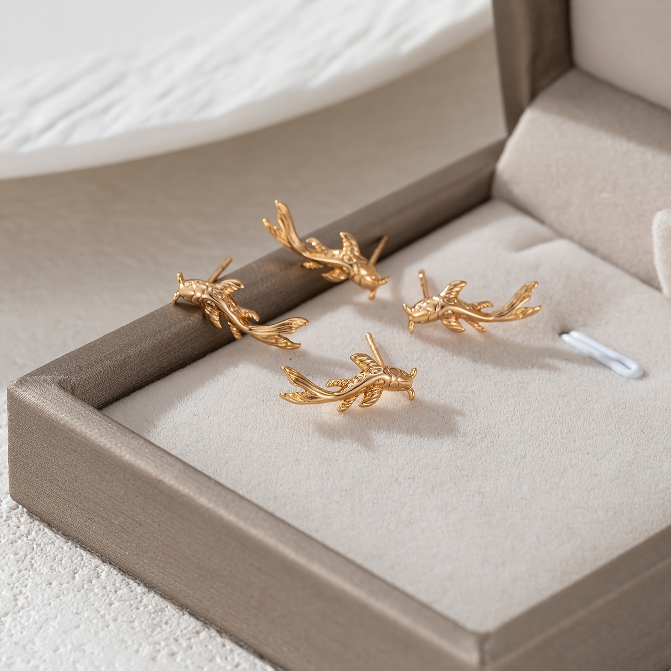 Copper Koi Fish Earrings for Parties & Everyday Wear