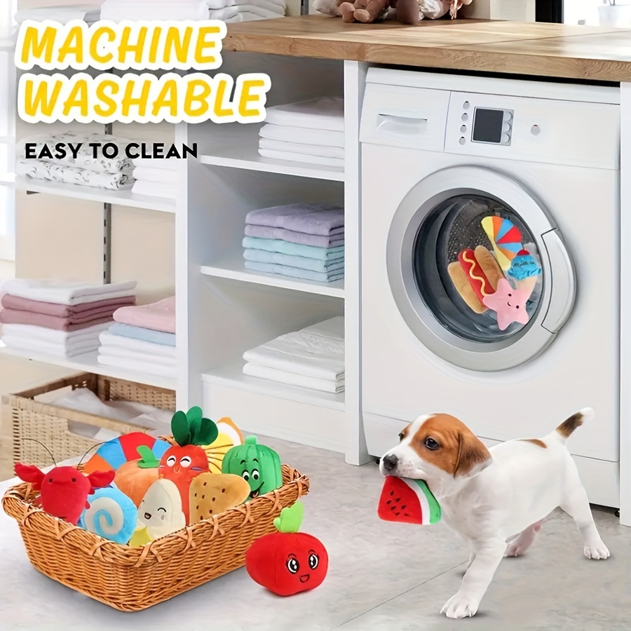 dog squeaky toy set cartoon fruit animal plush Temu Türkiye