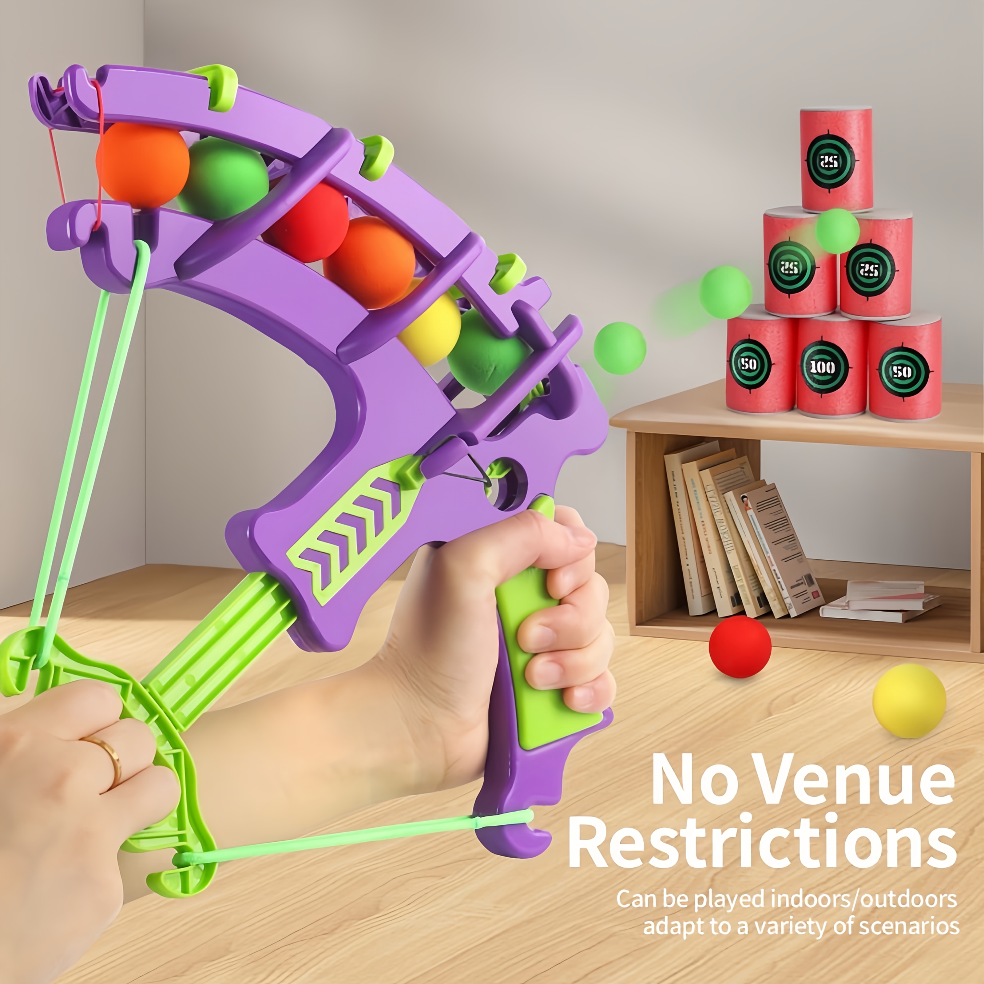 Toi-Toys Arbalète Jouet Avec Balles En Mousse Et Cibles – Tir Sécurisé Intérieur/Extérieur