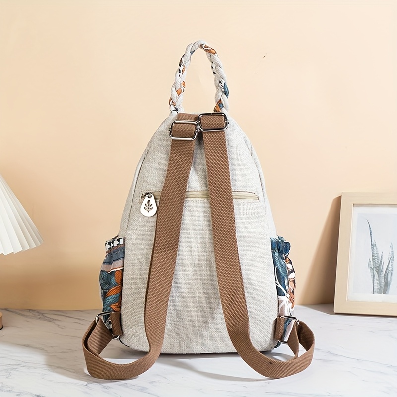 Bohemian Durable Polyester Large Capacity Backpack with Adjustable Straps Wear-Resistant Floral Boho Style Student main image 3
