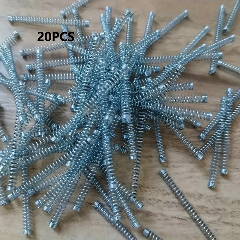 TEMU 20 Molle a Compressione di Precisione, Adatte per Progetti e Giocattoli, Acciaio per Molle, Diametro del Filo 0.3 mm, Diametro Esterno 2.2 mm,