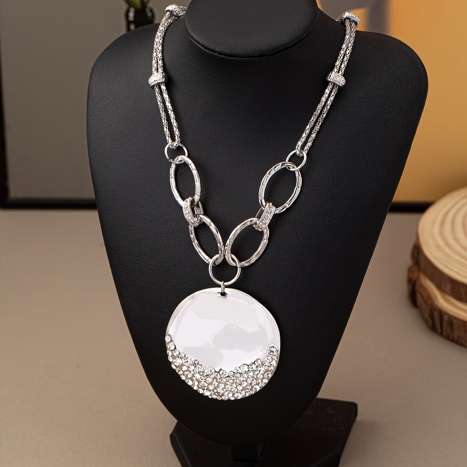 Image of 1pc Bohemian Style Circular Daily All-match Long Women's Fashion Pendant Necklace