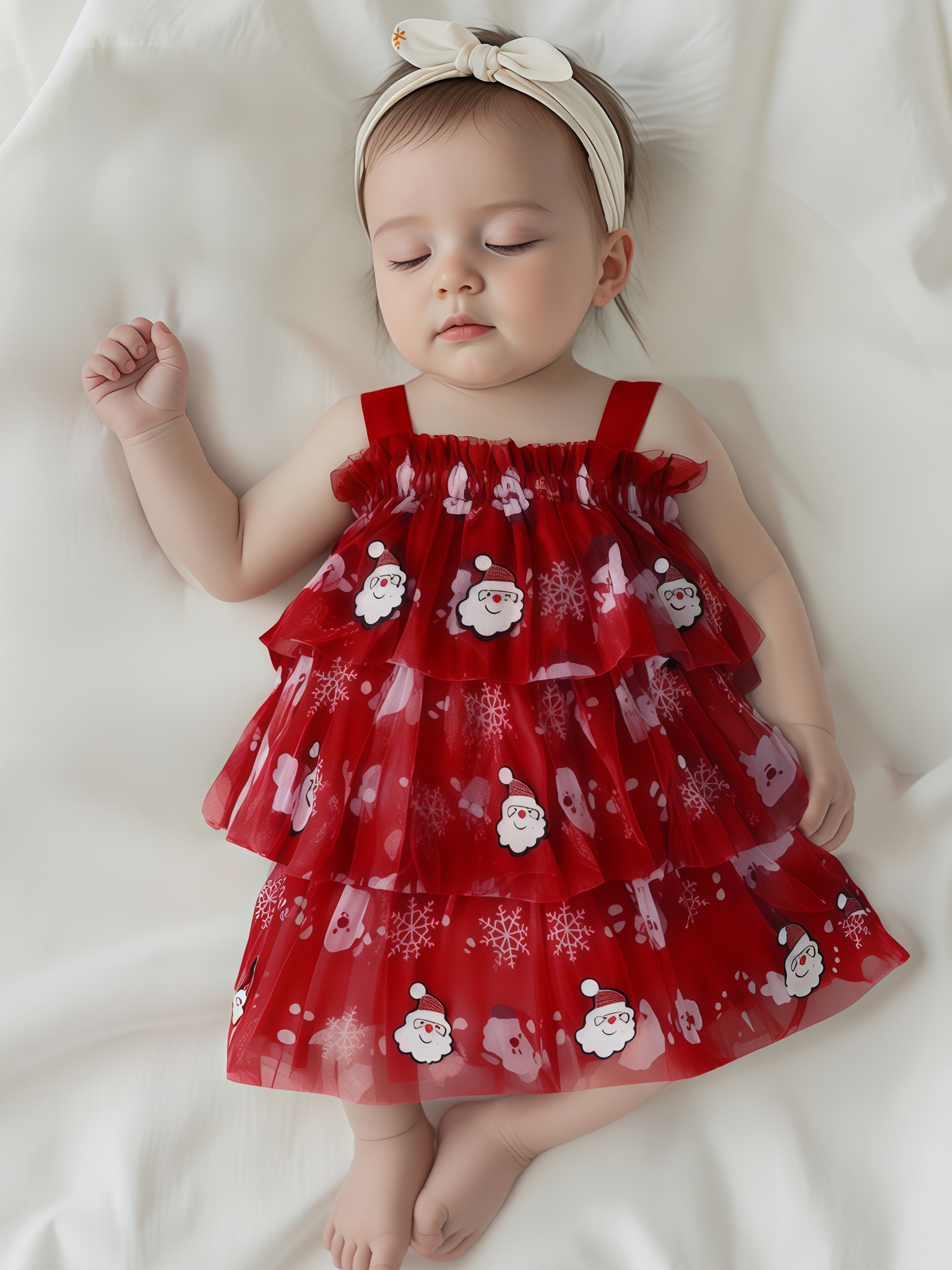 toddler christmas dress fancy baby santa claus 52S 54S