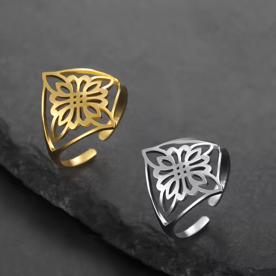 Stylish Knot Design Adjustable Opening Ring, Wear-Resistant