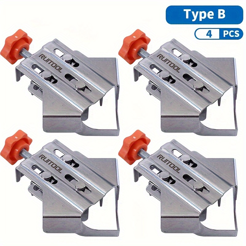 4 Pcs 90 Degree Positioning Squares Right Angle Clamps Woodworking