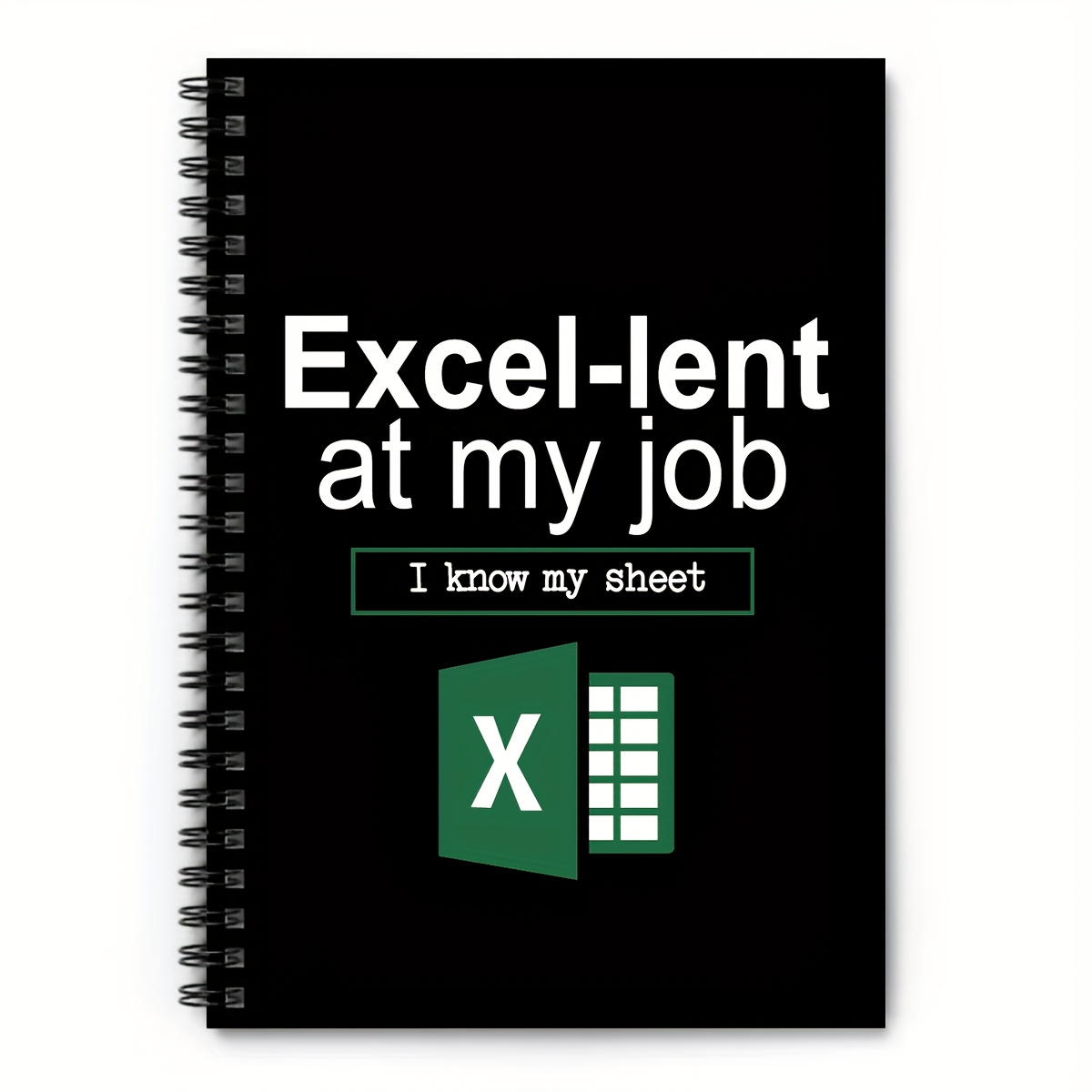 

Excel- At " Spiral Notebook - 5.5x8.3" Fun & Data Gift, Ideal For Office And Home Use, Supplies