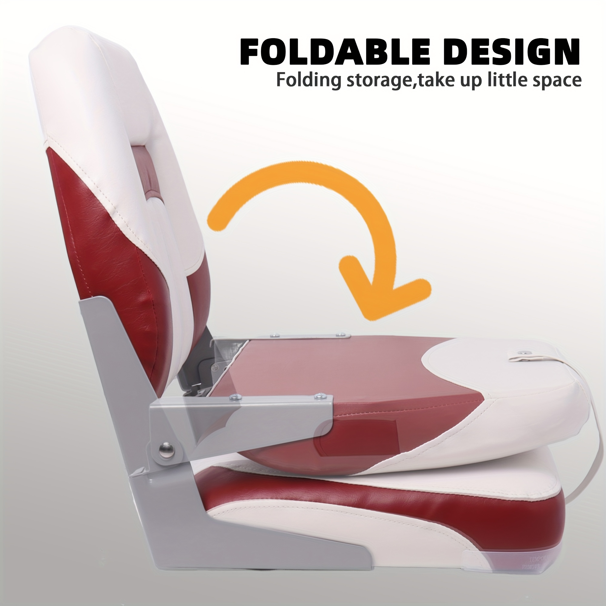 2pcs Foldable Marine Captain Chair with Color Patchwork