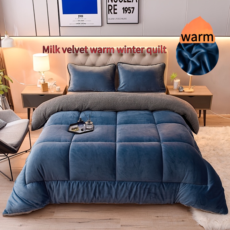 1pc Edredón de Felpa Cubrecama para Otoño e Invierno y  Multifuncional de Relleno Acolchado, Ropa de Cama de Gran Tamaño (* de  Almohada No