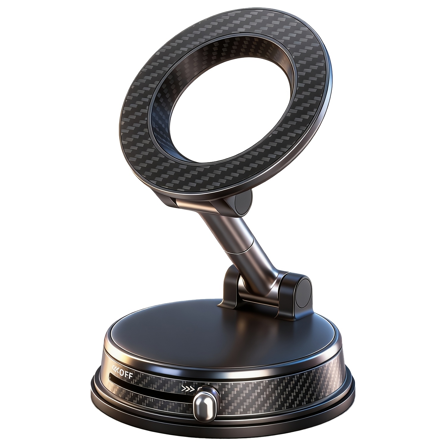 TEMU 360Â° Adjustable Magnetic Phone Holder, Magnetic Car Phone Mount With Vacuum Suction And 3000gf Magnet, 360Â° Adjustable Dashboard Stand,