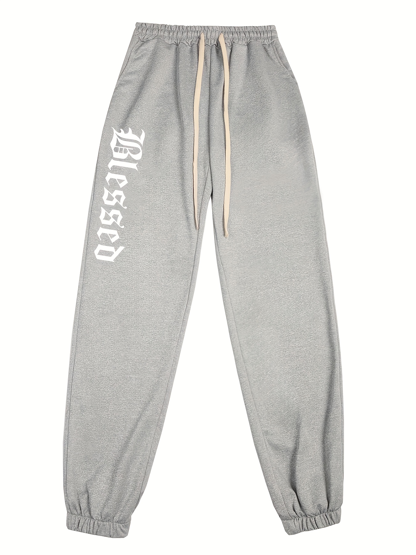 Blessed Print Men's Trendy Comfy Sweatpants Casual Slightly - Temu United  Kingdom