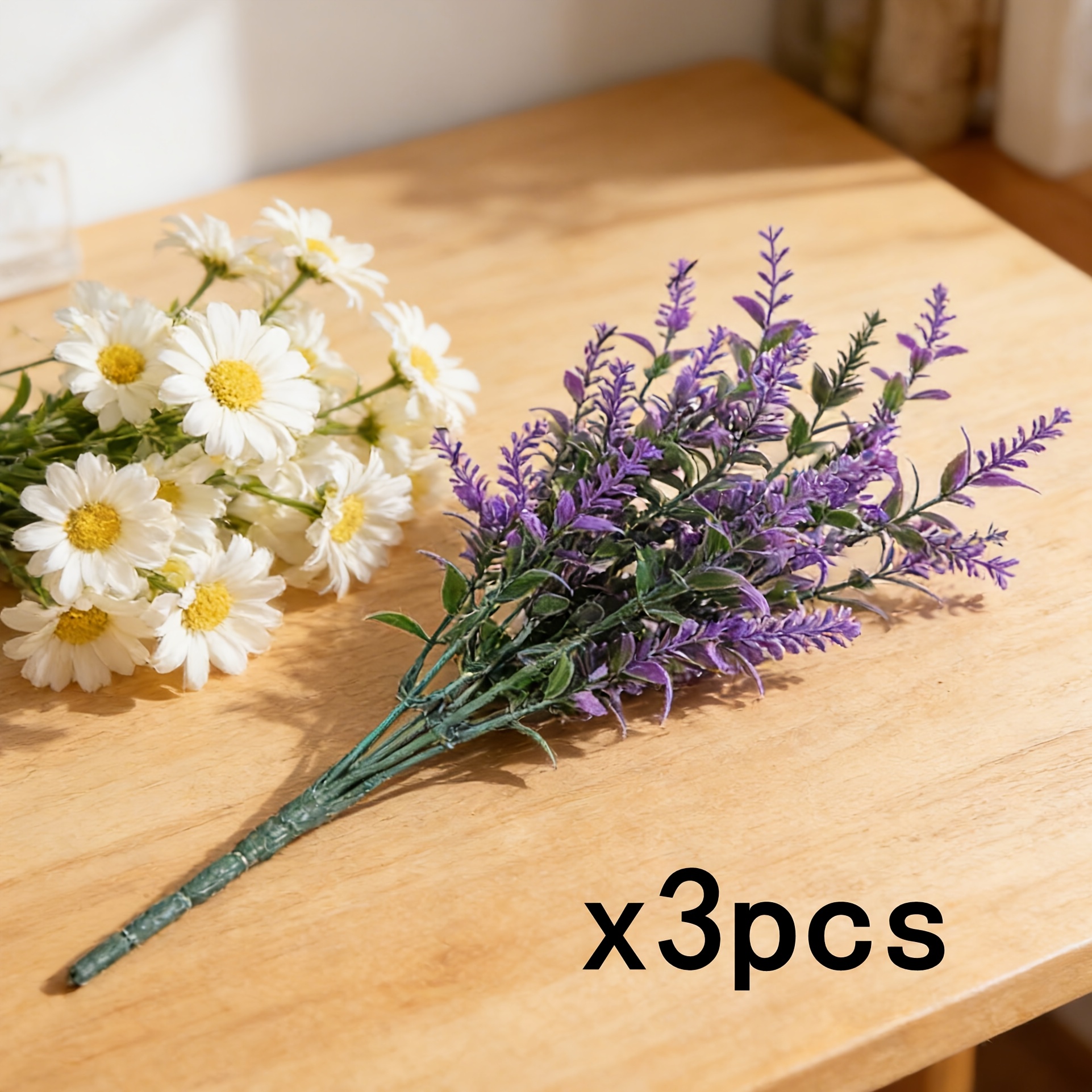 TEMU 3pcs Artificial Lavender, Do For Wedding, Indoor Living Room, Table, Office, Outdoor , Courtyard. Color Are Do For Autumn And , As Graduation,