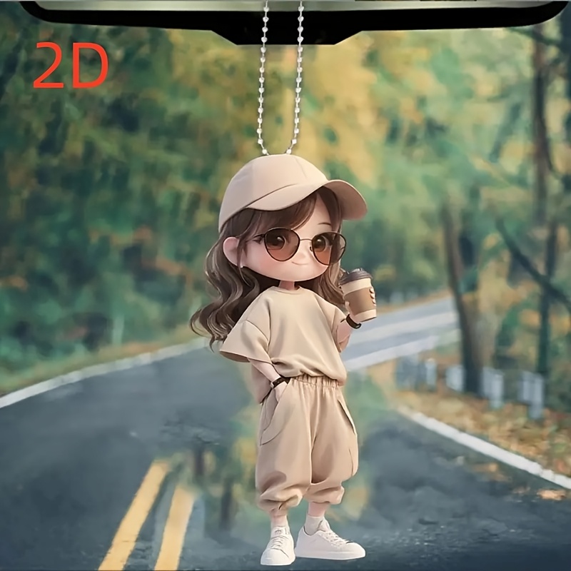 

2d Cartoon Cool Girl Crane Decoration, Fashionable Home And Holiday Decoration Accessories