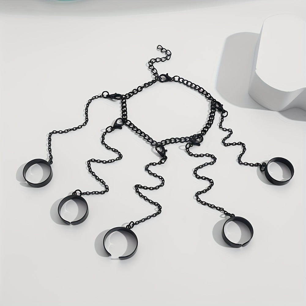 Individual Fashion Five-Finger Linked Bracelet Ring