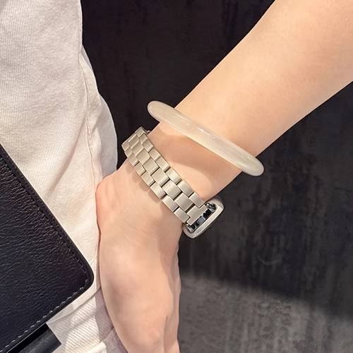 Classic Three-Strand Metal Band, Suitable for Xiaomi Band 10, 9, 8 (NFC Version ), Unisex Smartwatch Replacement Strap, Women S Style, Easy to Adjust with Clasp, Detachment Tool