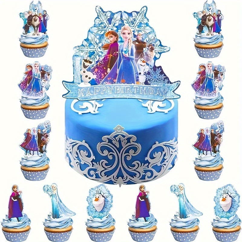 

13-piece Princess Themed Birthday Cake Topper Set, & Characters, Paper, Non-electric, Feather-free, For All , Christmas, , Thanksgiving, New Year, Home & Kitchen Party Supplies