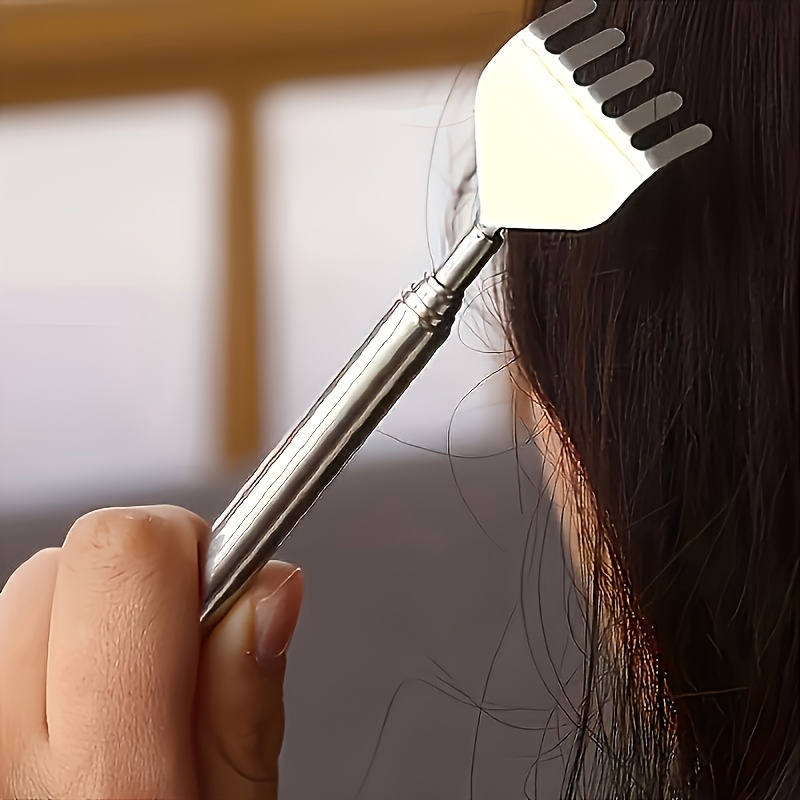 adjustable back scratcher 50cm stainless steel massage tool with ergonomic handle portable   for   reach areas compact travel   care gadget stainless steel structure suitable for 6 person household use Product details 4