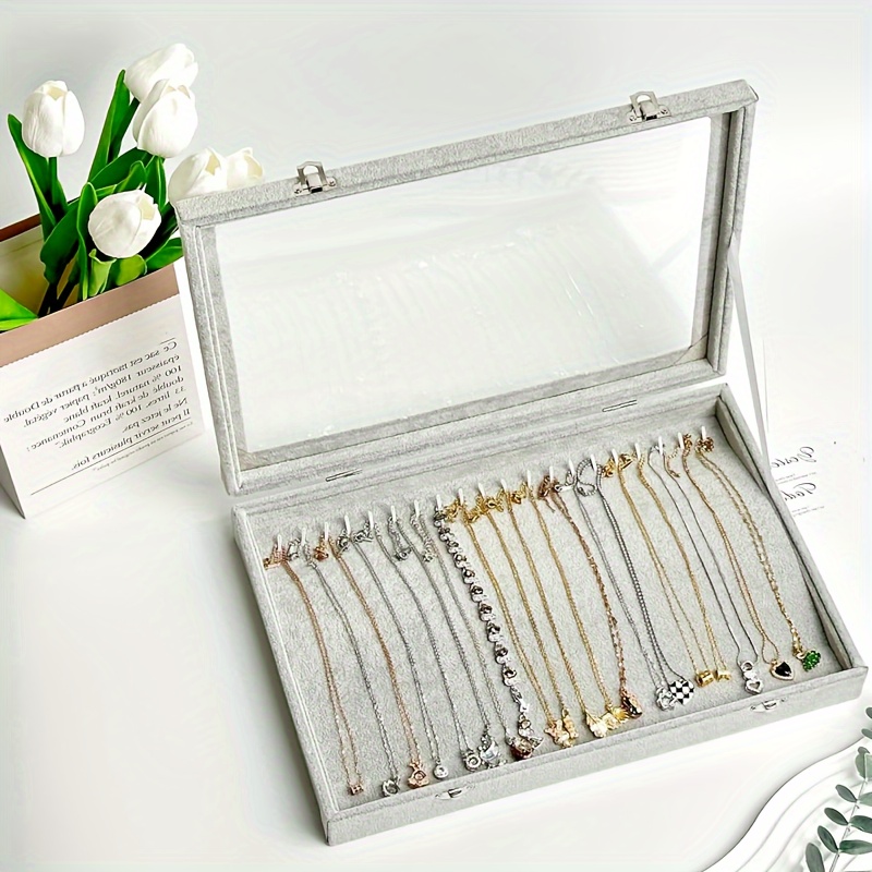 

Jewelry Organizer Clear Lid And : 20 Drawers For Necklaces And Pendants, Suitable For Display - / (pmmj)