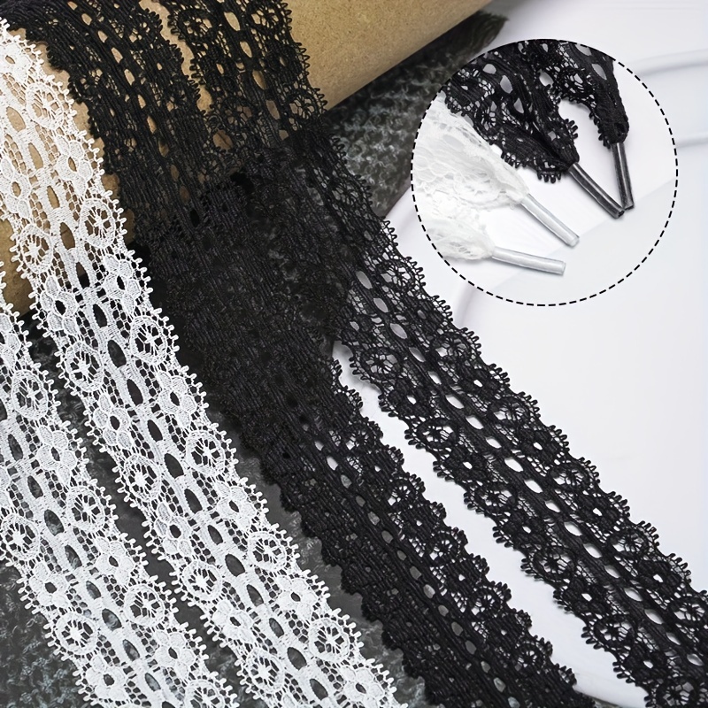 Elegant Polyester Lace Shoelaces for Ballet Style German Training Shoes  Delicate Hollow Pattern, Lightweight, Hand Washable Versatile Shoe