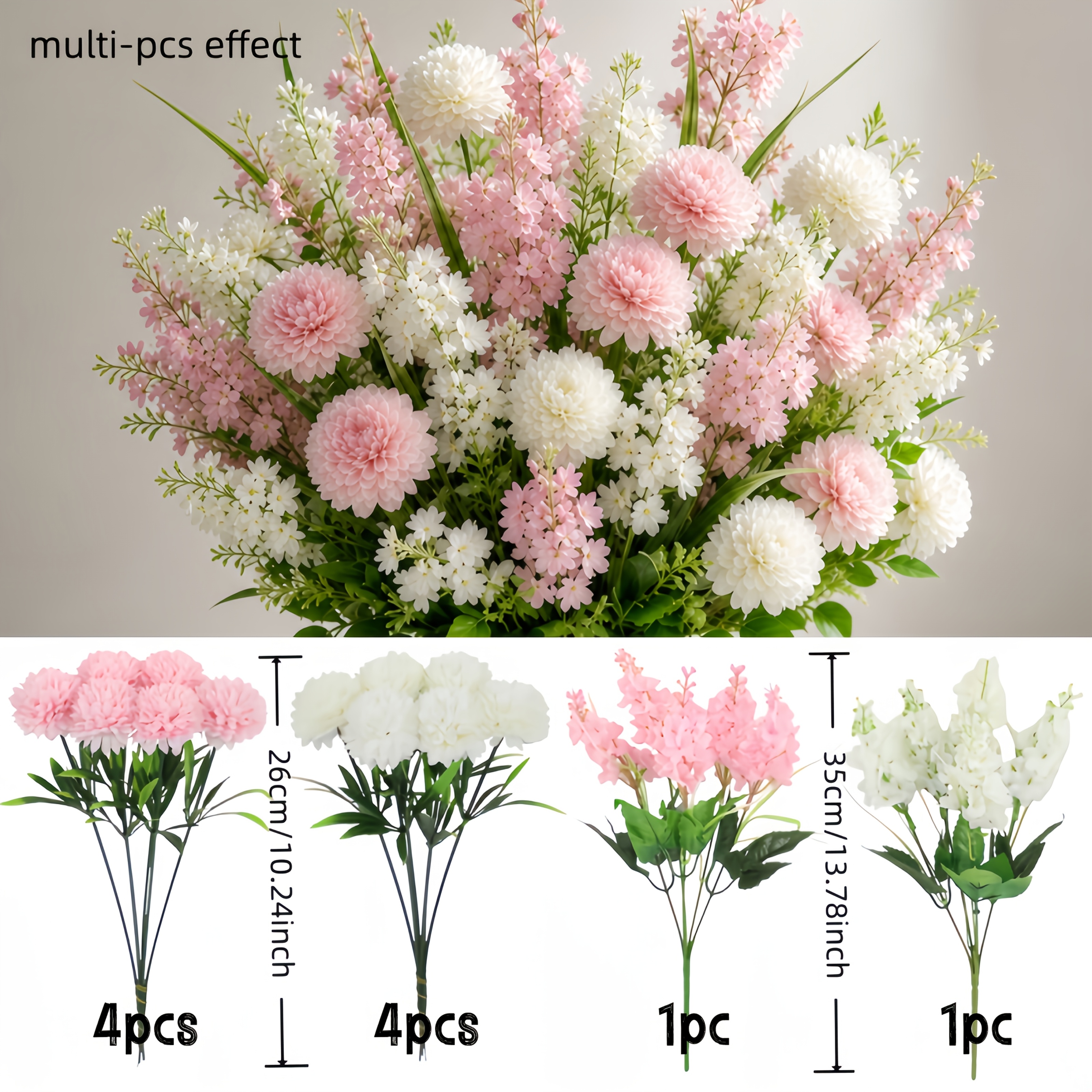 Image of 10pcs Simulated Low Pink- | - Suitable For Indoor Home Decor, For Weddings, Handmade Crafts, Spring-summer Themes, Parties, Gardens, And Vase Arrangements