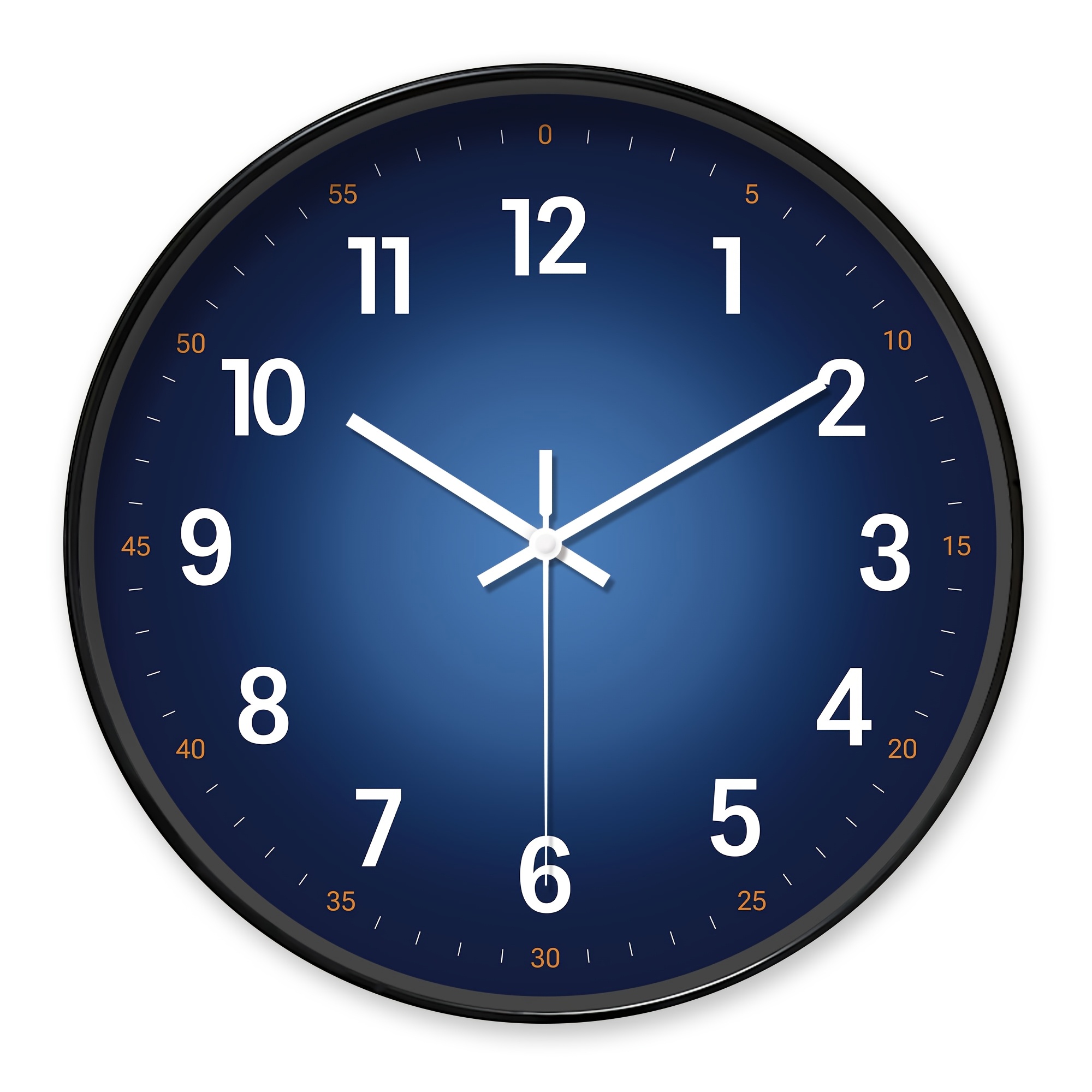 

Modern Navy Blue Gradient Round Wall Clock - Silent Quartz Movement, Living Room, Bedroom, Office & More - Art Decor & Gift